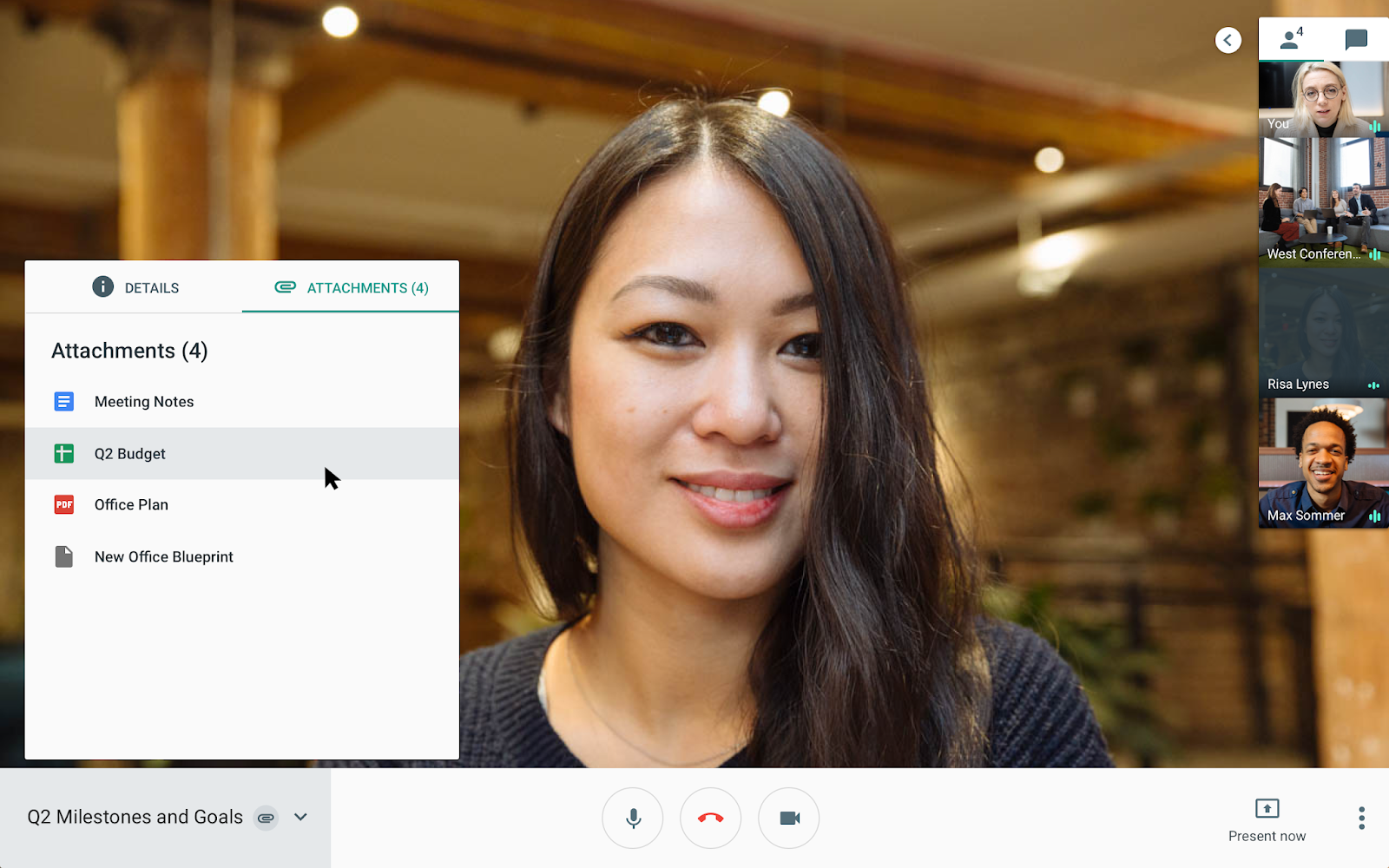 Google Workspace Updates View Google Calendar attachments in Hangouts Meet