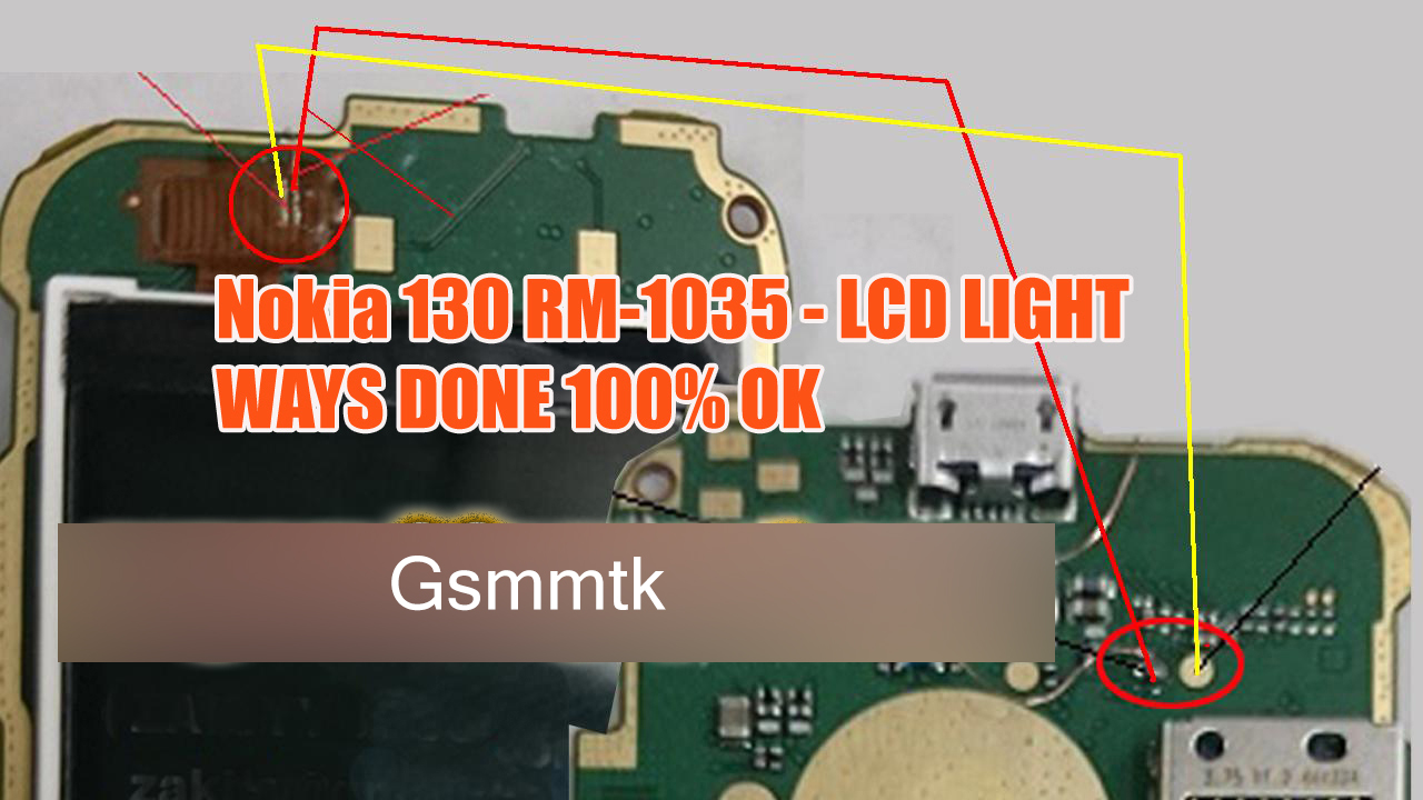 Nokia 130 Display Light jumper solution