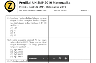 Download Latihan Soal & Prediksi Soal Matematika UN SMP 2020