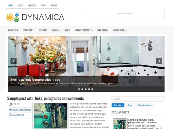 Dynamica Blogger Template