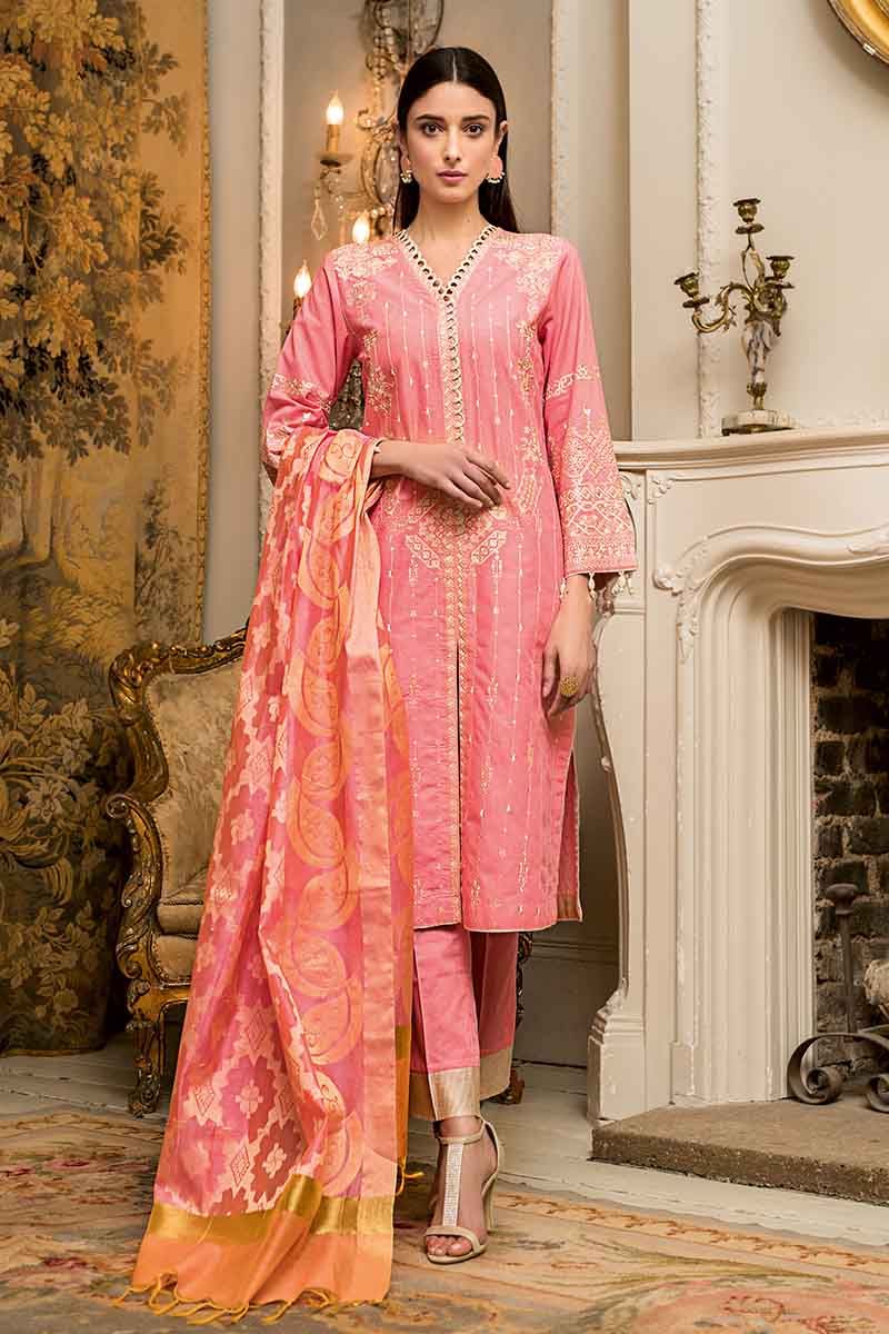 Gul Ahmed Eid Collection 2019 Pink FE-221 SKU W-FB-EID-19-203541