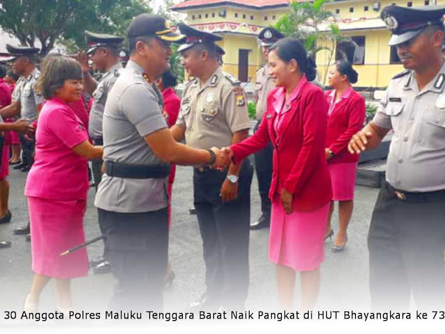 30 Anggota Polres MTB Naik Pangkat di HUT Bhayangkara ke 73 30 Anggota Polres MTB Naik Pangkat di HUT Bhayangkara ke 73