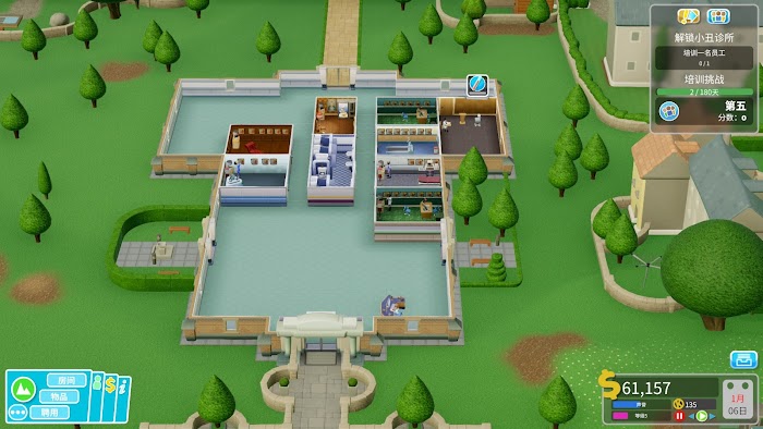 雙點醫院 (Two Point Hospital) 各關卡三星佈局與運營心得