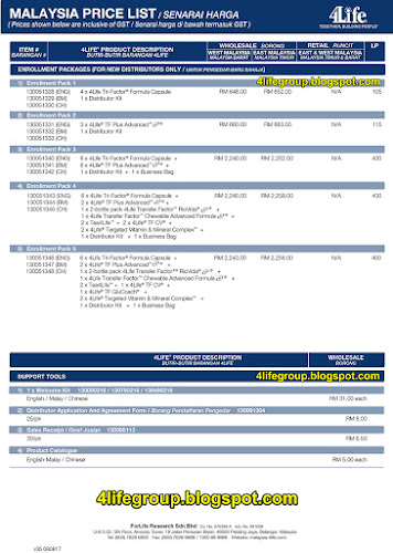 Senarai Harga 4Life Malaysia (Termasuk GST) (4) foto Senarai Harga 4Life Malaysia (Termasuk GST) (4)