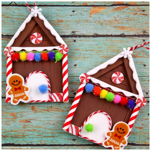 Popsicle Gingerbread House Craft