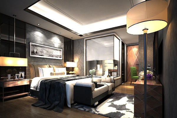 Simple bedroom model free 3ds max