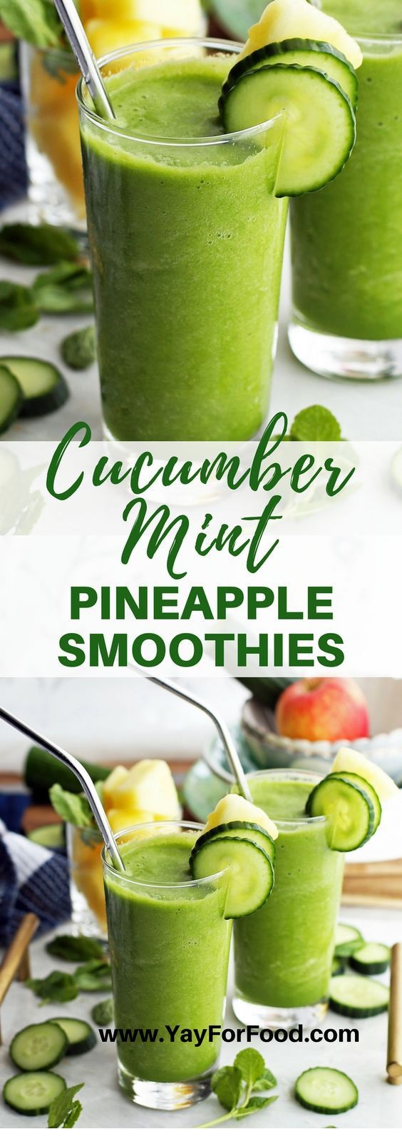 Cucumber Mint Pineapple Smoothie