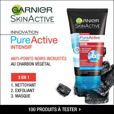 100 Soins 3 EN 1 anti-points noirs Pure Active Intensif à gagner ! 100 Soins 3 EN 1 anti-points noirs Pure Active Intensif à gagner !