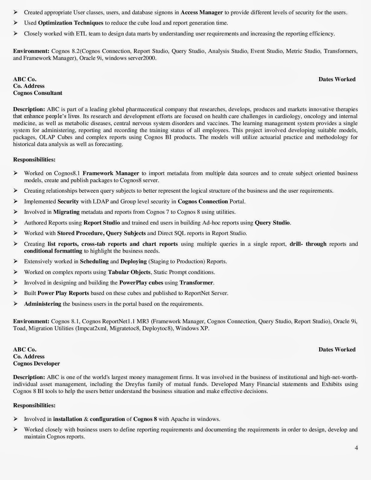 Informatica with sap resume