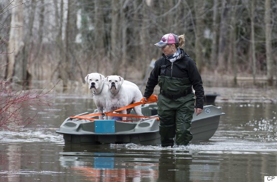  'Thousands of people in peril!' Hundreds of Canadian soldiers deployed as fast-rising lakes and rivers bring chaos to the province of Quebec O-QUEBEC-FLOOD-2017-570