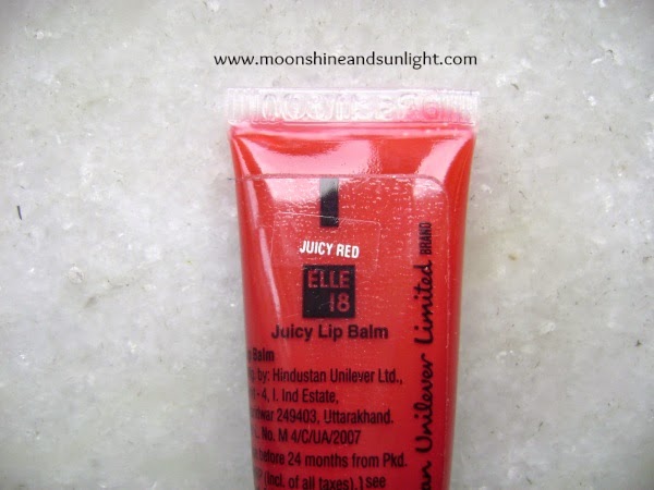Indian beauty blog, Kolkata : ELLE 18 Juicy lip balm in Juicy red review, price and swatch