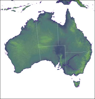 Map of Australia Physical