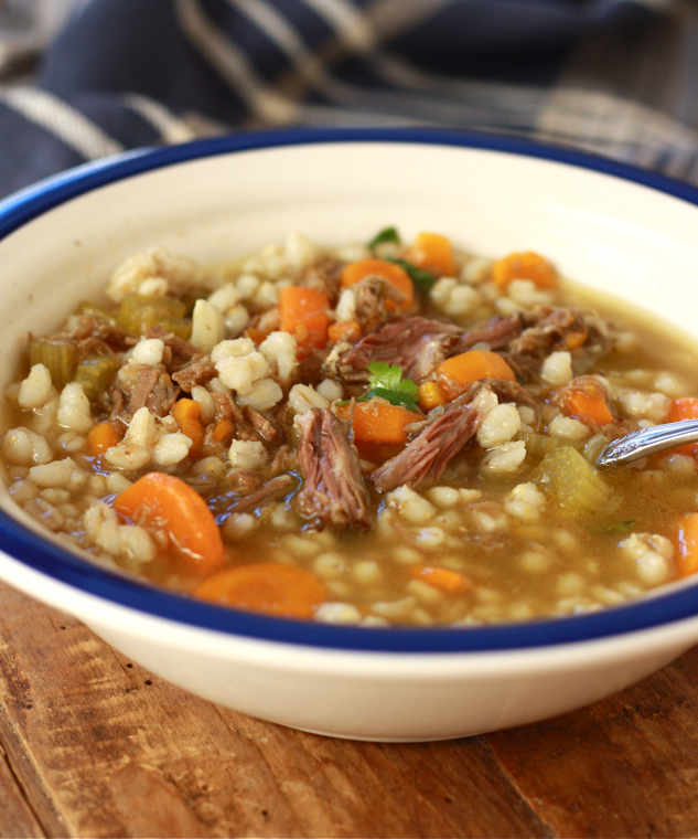 Asian-style Beef Barley Soup by SeasonWithSpice.com