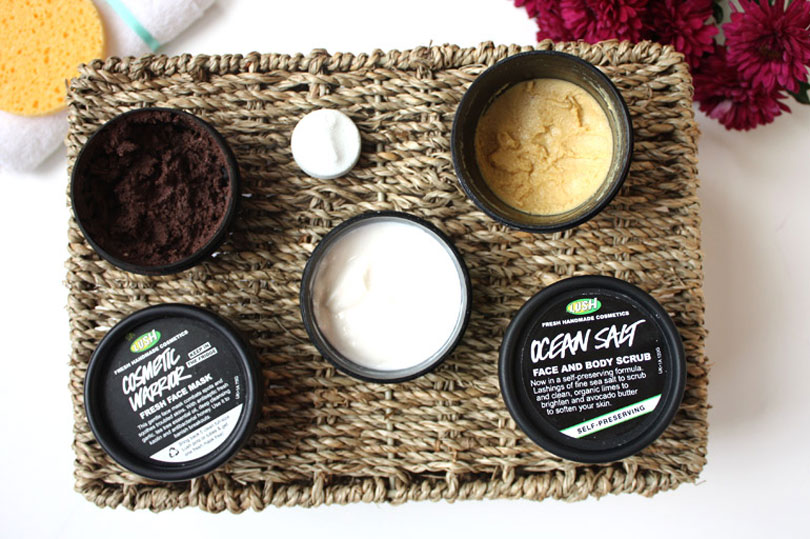 winter evening skincare routine lush