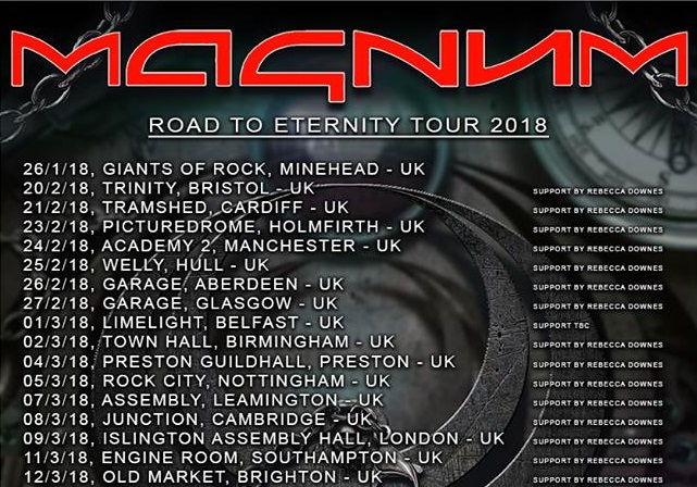 Magnum Lost On The Road To Eternity UK Tour Dates