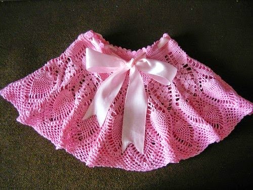 Faldas para niñas tejidas al crochet