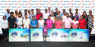 Group of winners with Samsung and Dialog officials
