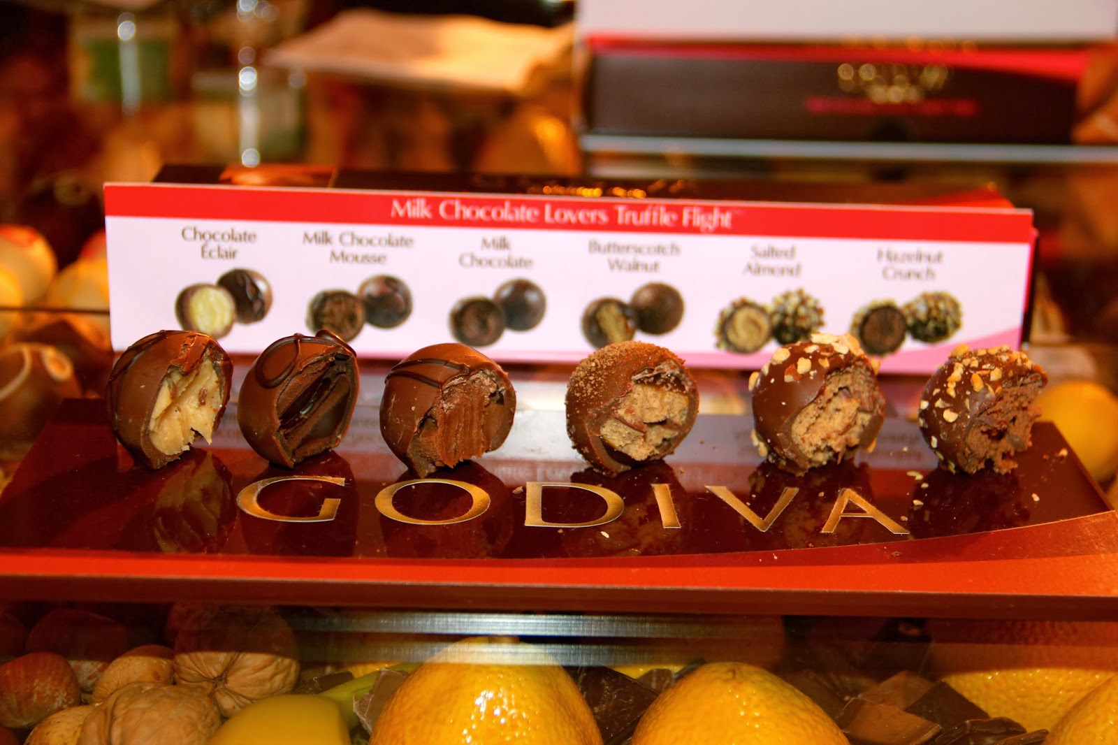 fashionably petite GODIVA Truffle Flight Collection