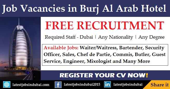 Jumeirah Careers and Jobs in Dubai Burj Al Arab careers and jobs in Dubai