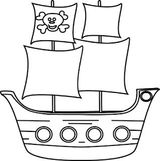 Tranh tô màu thuyền buồm đơn giản