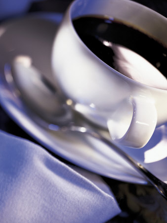 Cup of Coffee with Spoon and Napkin