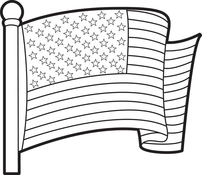 Dessins et Coloriages 5 coloriages du drapeau des EtatsUnis en ligne