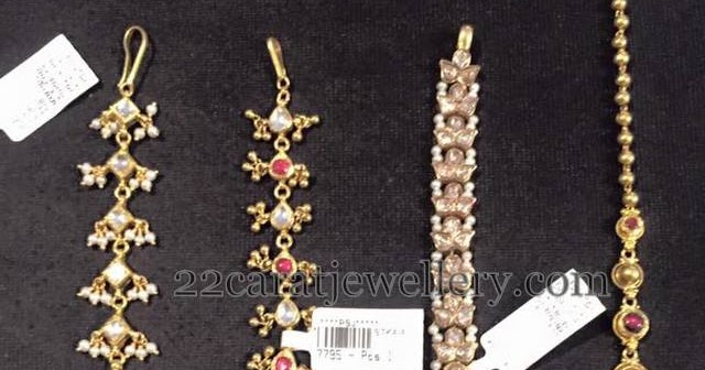 Kundan Tikka or Papad Chains - Jewellery Designs