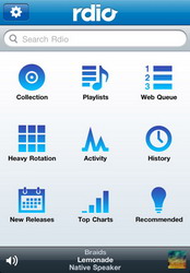 Rdio social music service app for iPhone updated