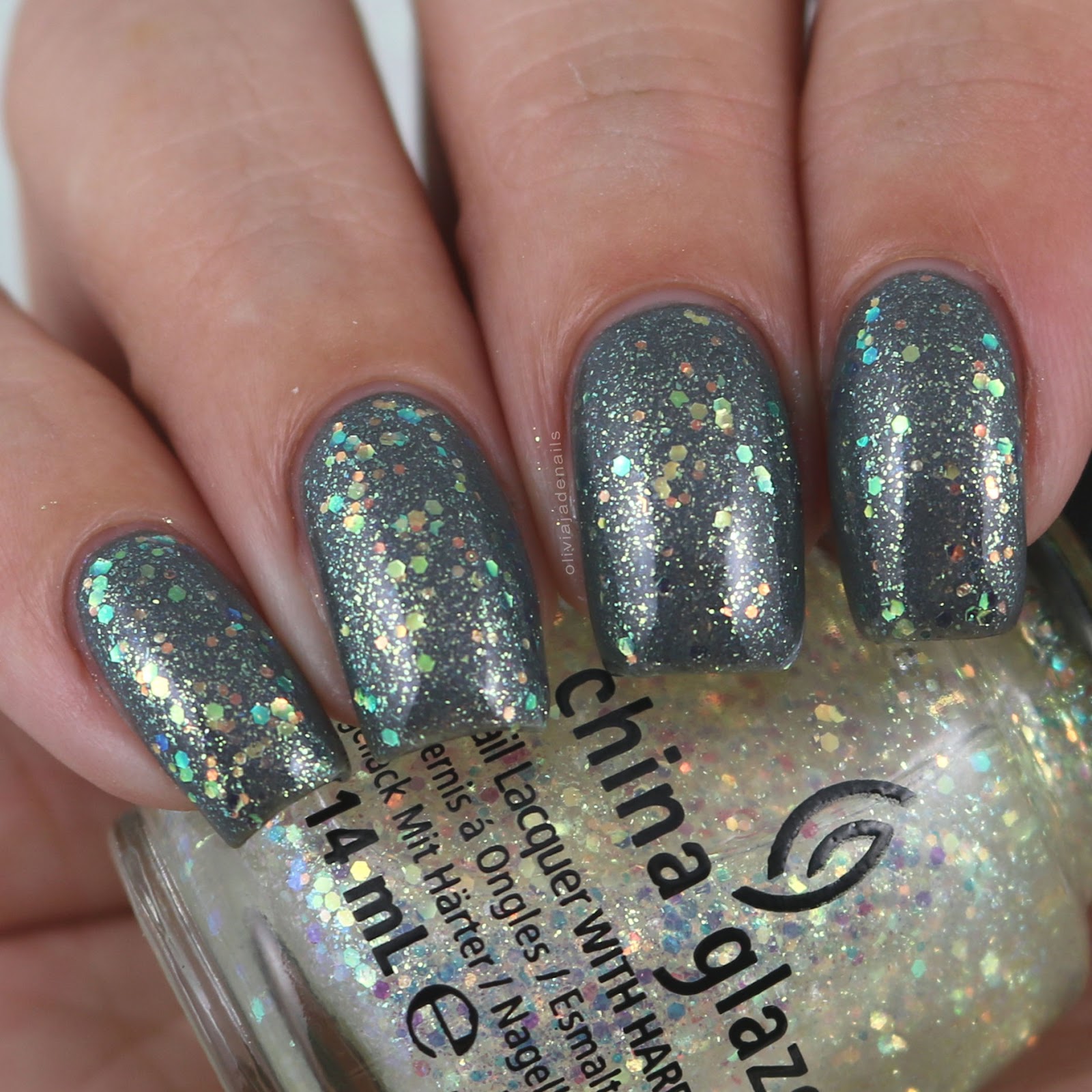 China Glaze Make A Spectacle (over CG Immortal) swatched by Olivia Jade Nails