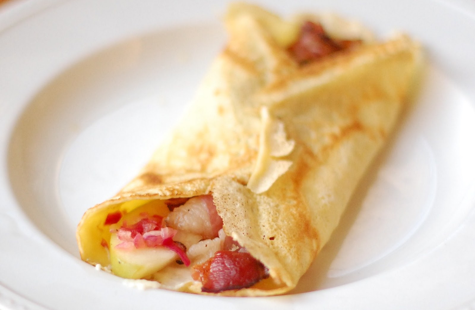 Our Yuppie Life apple bacon crepes