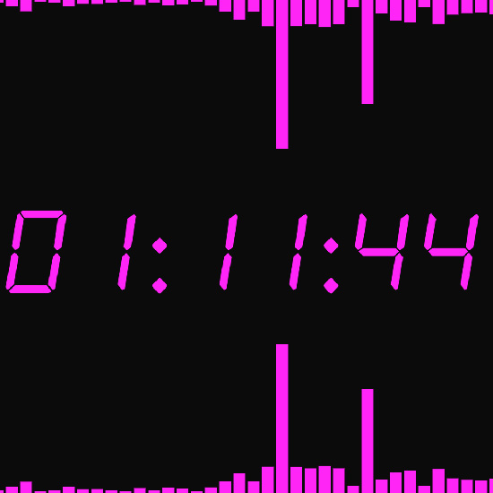 Purple Clock with Sound Wallpaper Engine