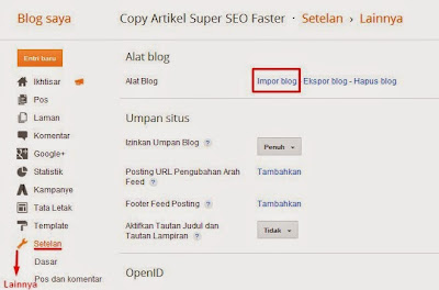 Cara Copy Semua Postingan Blog milik Orang