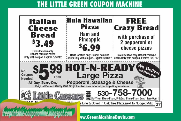 Little caesars printable coupons