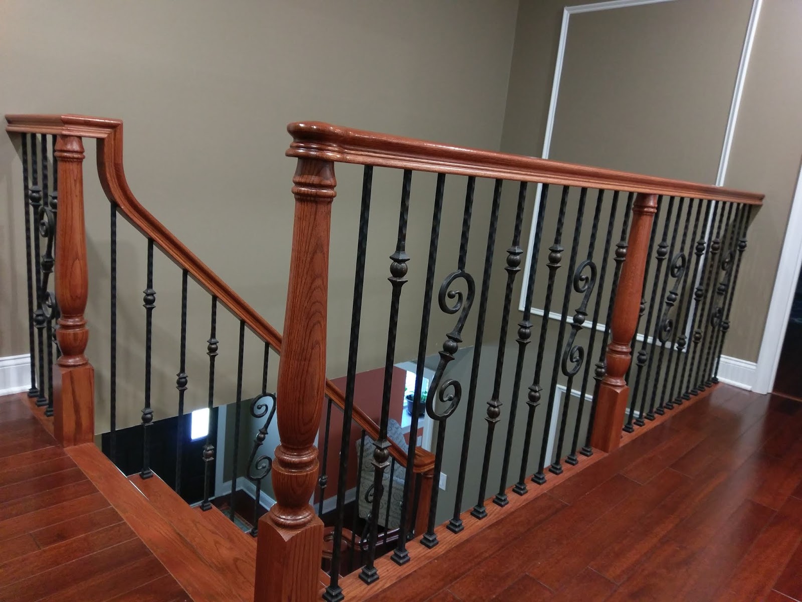 Wood Stairs and Rails and Iron Balusters Stair Manufacturer And Iron