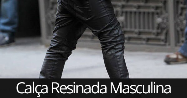 calça jeans resinada