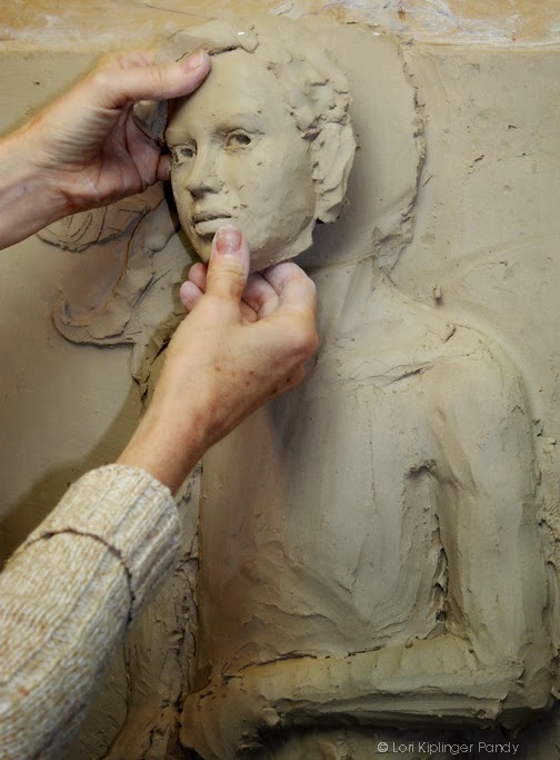 Lori Kiplinger Pandy Sculpture Sculpting the Bas Relief Tutorial part 3