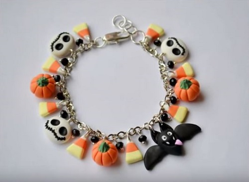 Polymer Clay Halloween Bracelet Tutorial  Wonderful Example of Themed 
