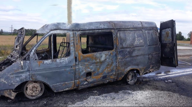 На М-5 под Уфой сгорела ГАЗель На М-5 под Уфой сгорела ГАЗель