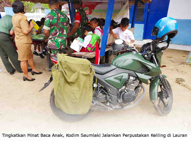 Tingkatkan Minat Baca Anak, Kodim Saumlaki Jalankan Perpustakan Keliling di Lauran Tingkatkan Minat Baca Anak, Kodim Saumlaki Jalankan Perpustakan Keliling di Lauran