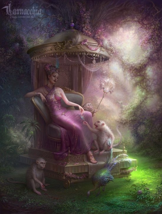 As ilustrações de fantasia sombria com um toque surreal de Olga Cornacchia Olga Cornacchia deviantart ilustrações fantasia surreal contos de fada sombria