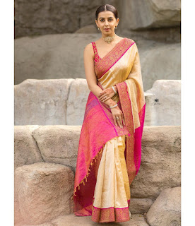 Actress Nikki Galrani New Saree Photos Actress Nikki Galrani New Saree Photos