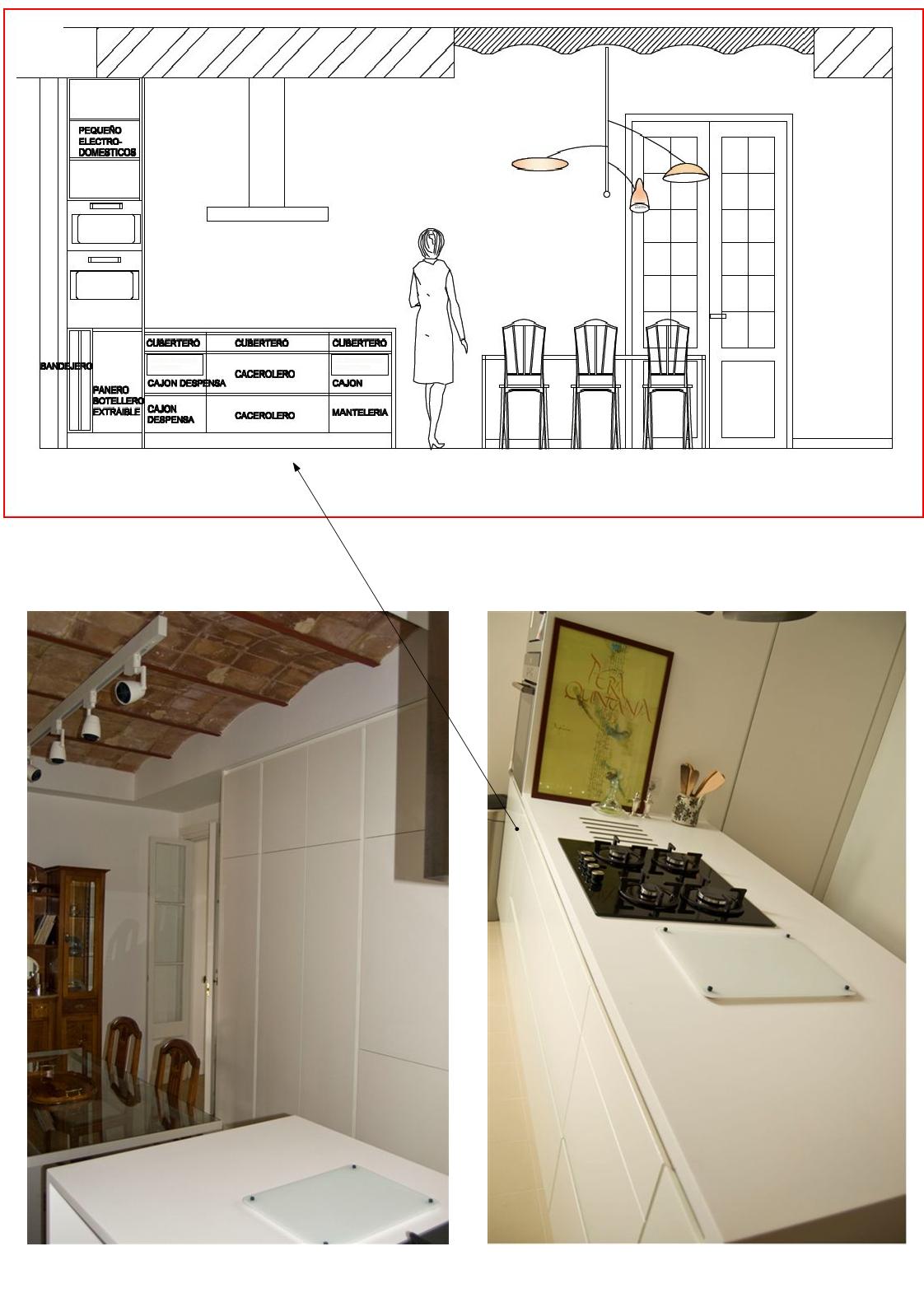 CARPINTERIA, MUEBLES A MEDIDA: Mobiliario de Cocina en DM lacado blanco.