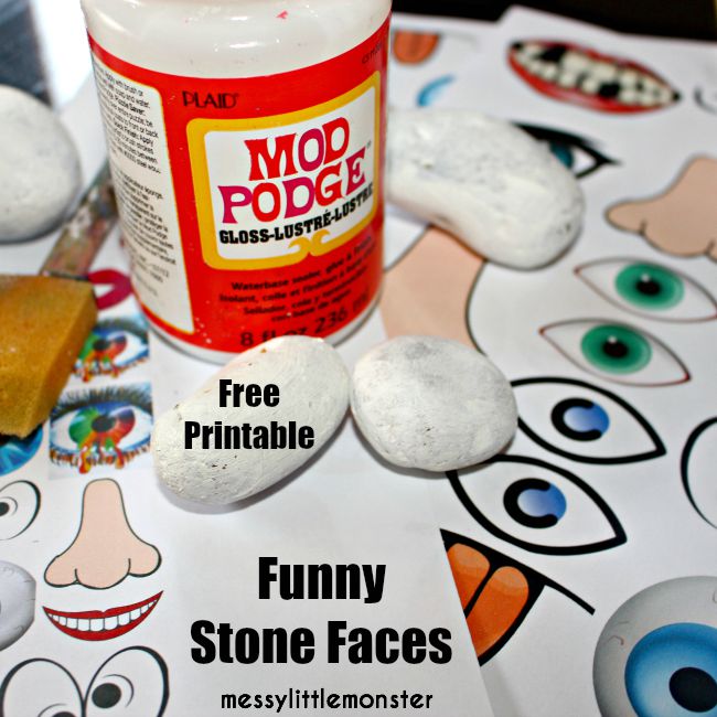 Rock Faces - a fun rock painting idea and emotions activity