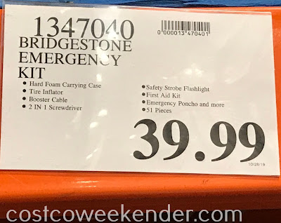 Deal for the Bridgestone Emergency Kit at Costco
