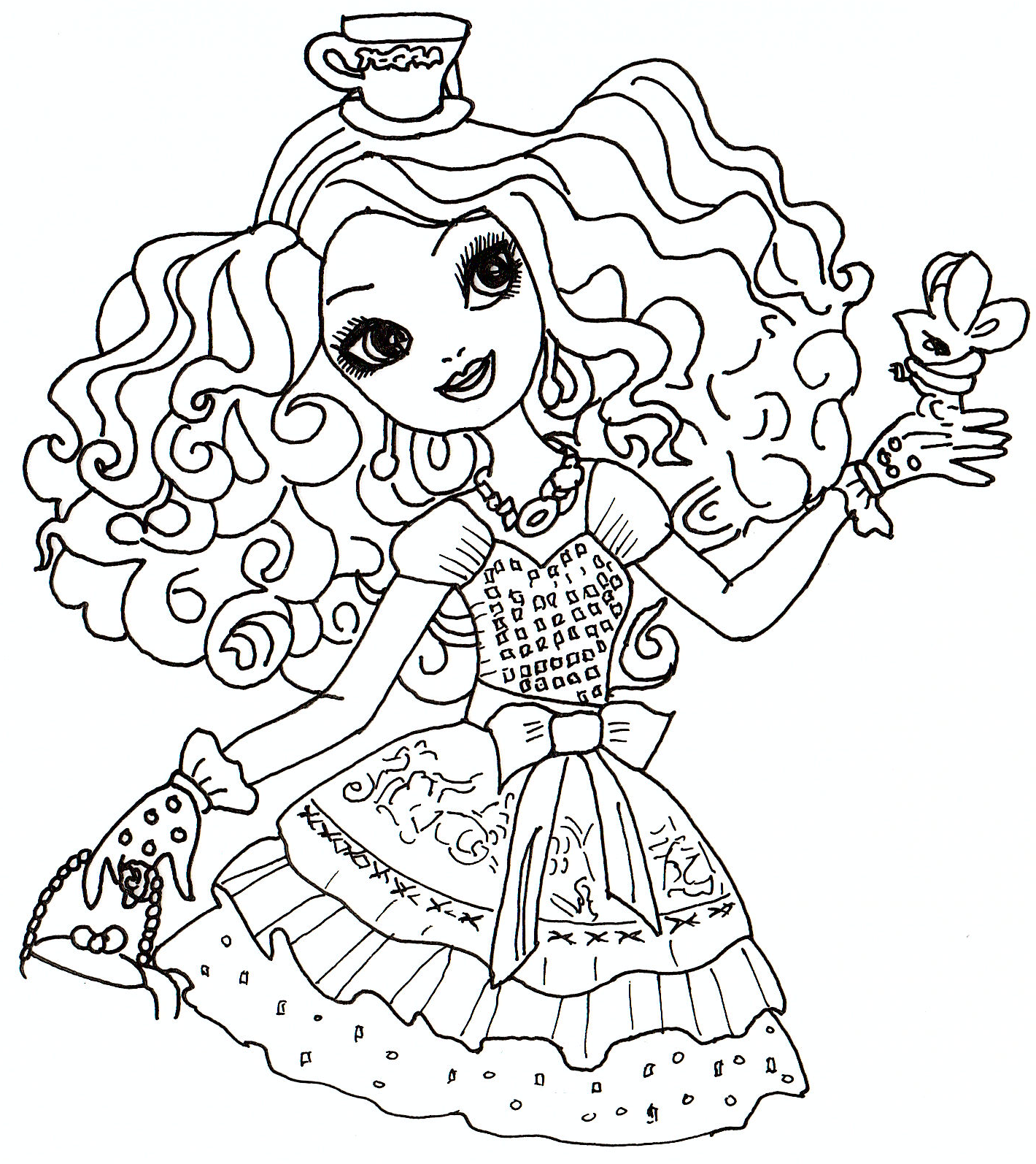 maddie hatter coloring pages - photo #2