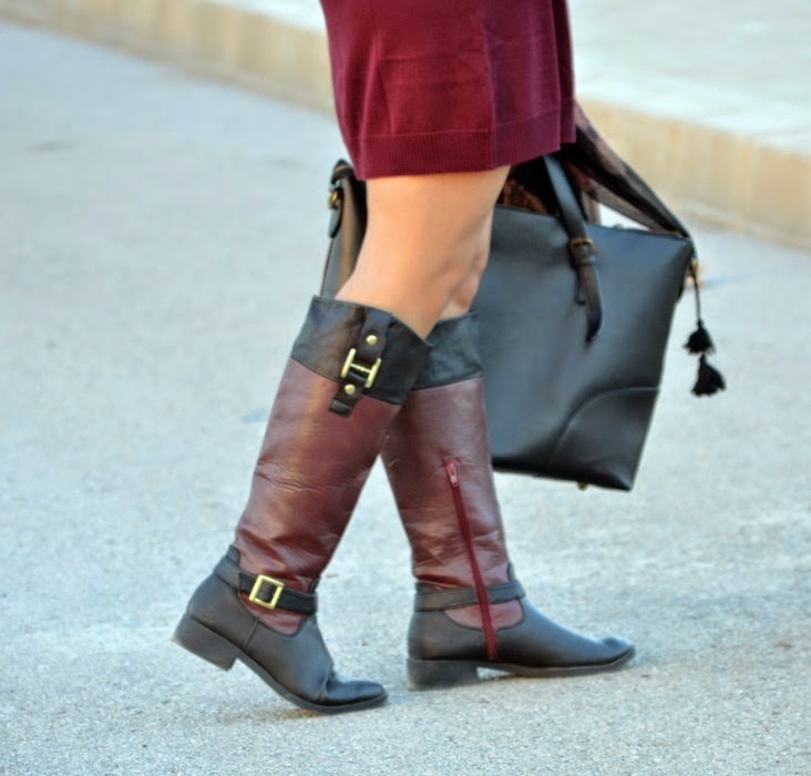 burgundy, borgoña, mi vestido azul, look. blogger, castellón , moda