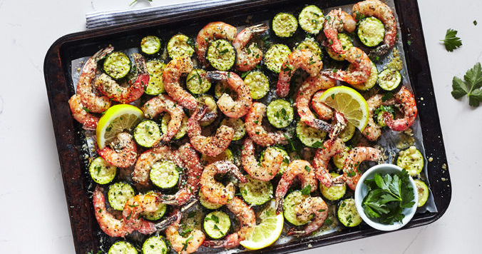 Roasted Garlic Shrimp With Zucchini Roasted Garlic Shrimp With Zucchini