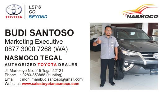 Promo Harga Cash dan Kredit Toyota Calya, Avanza, Agya, Etios, Yaris, Sienta, Innova, Rush, Fortuner, Land Cruiser, Vios, Altis, Camry, FT 86, Voxy, Alphard, Vellfire, Hilux, Hiace, Dyna di Sales Dealer Toyota Nasmoco Tegal Promo Harga Cash dan Kredit Toyota Calya, Avanza, Agya, Etios, Yaris, Sienta, Innova, Rush, Fortuner, Land Cruiser, Vios, Altis, Camry, FT 86, Voxy, Alphard, Vellfire, Hilux, Hiace, Dyna di Sales Dealer Toyota Nasmoco Tegal
