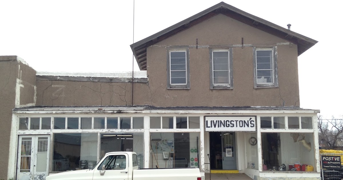 autoliterate Livingston's Hardware. Marfa, Texas.