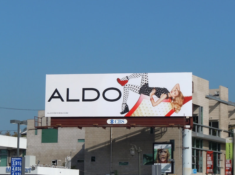 Aldo Shoes polka dot billboard Highland Avenue Aldo Shoes polka dot billboard